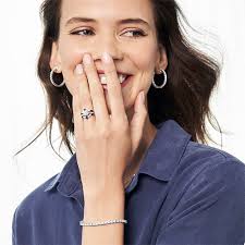 Diamond Bracelet 3/8 ct tw Round-cut Sterling Silver 7.75"