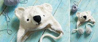 Polar bear toy knitting pattern free. Knitted Polar Bear Hat