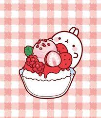 Cellphone wallpaper mobile wallpaper iphone wallpaper screen wallpaper cute backgrounds wallpaper backgrounds wallpaper quotes molang kawaii wallpaper. Molang And Strawberry Ice Cream Cute Cartoon Wallpapers Cute Kawaii Drawings Kawaii Wallpaper