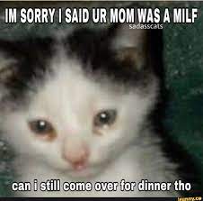 IM SORRY I SAID UR MOM WAS A MILF can i still come over for dinner tho -  iFunny Brazil