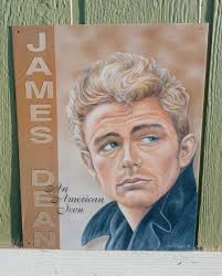 Vintage Tin Metal Sign JAMES DEAN "An American Icon" 13×16 inch