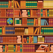 Seamless Bookshelf Pattern Wallpaper Bookshelf Vintage Books Diy Crafts Vintage