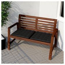 Applaro Bank Med Ryggstod Utomhus Brun Brunlaserad Ikea Gartenmobel Design Stuhlpolster Ikea Applaro