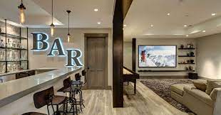13 Unique Basement Bar Design Ideas For The Ultimate Mancave Basement Living Rooms Basement Bar Design Finished Basement Designs