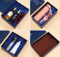 Creative Gift Box Blue Wedding Candy Companion Gift Box Birthday Gift  Packaging Box Ready-Made Heaven And Earth Cover Gift Box