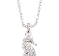 Lucky Brand Silver Tone tiny Seahorse Necklace UK65 | eBay