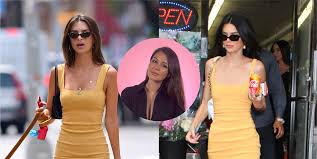 Teona has also been compared to model emily ratajkowski credit: Kendall Jenner And Emily Ratajkowski Twinning