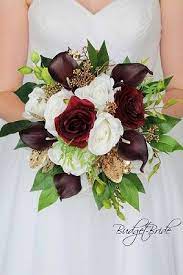 Check spelling or type a new query. Burgundy Wine And Gold Wedding Flower Brides Bouquet Gold Wedding Flowers Gold Wedding Bouquets Wedding Bouquets