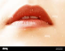 Close up mouth lips parted hi-res stock photography and images - Alamy