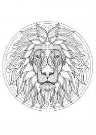 harmonious lion head mandala coloriage animaux tete de dessin camion pompiers