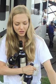 Here's a big ted 2 development: Amanda Seyfried Juggles Bottles Of Wine On The Set Of Ted 2 Drinksfeed