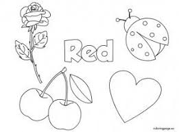 Red Color Activity Sheet Con Immagini Colori Scuola Materna