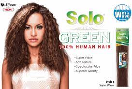 20% looser than jeri curl 20% tighter than. Bijoux Beauty Elements Solo Green 100 Human Hair Weave Super Wave 14