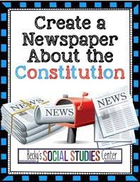 Constitution Project Create A Newspaper Social Studies Middle School Homeschool Social Studies Social Studies Classroom