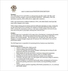The role is a complex one. 10 Supervisor Job Description Templates Free Sample Example Format Download Free Premium Templates