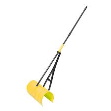 17 In 3 In 1 Yellow Ergonomic Pickup Rake With Telescopic Rubber Grip Steel Handle Rake Steel Handle Leaf Pickup