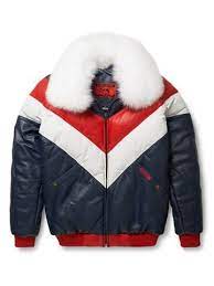 Original Goose Country Leather Bomber Jacket Red Jacket Bomber Jacket