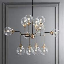 Bistro Globe Glass Chandelier 3d Model