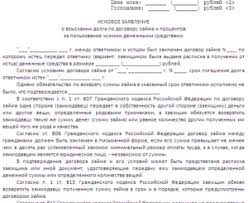 Iskovoe Zayavlenie Po Tekushim Platezham Obrazec Hranitel Prava