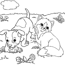 Coloriages gratuits à imprimer avec une variété de thèmes que vous pouvez imprimer et colorier. Coloriage Chaton Et Chiot En Ligne Gratuit A Imprimer
