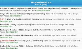 Movies villa is providing the best tamil dubbed movies for all peoples. Moviesda Tamil Dubbed Movies 2021 Download Free Movie Site
