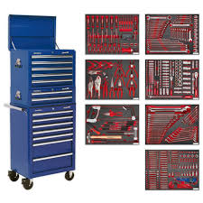Screwdrivers, nut drivers & sets. Sealey Platinum 14 Drawer Tool Chest Combination With 446pc Premier Tool Kit Tool Chest Kits