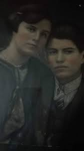 Grandparents' vintage engagement or wedding photo