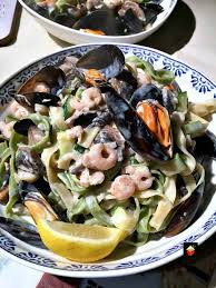 The recipe sounds simple but believe me, it took many hours for my father to perfect this dish. Creamy Garlic Seafood Pasta With A Delicious Creamy White Wine Sauce