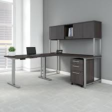 Bush Business Furniture 400 Series L Shaped Configurable Office Set Bush Business Furniture Adjustable Height Standing Desk Adjustable Standing Desk