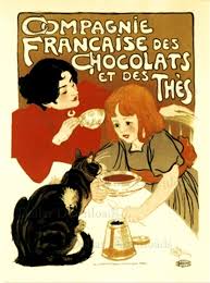 Mother Child Cat Vintage French Chocolate Advertisement Vintage French Posters Poster Art French Poster