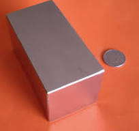 N48 Strong Neodymium Magnets 4 in x 2 in x 2 in Rare Earth Block