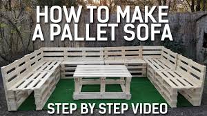 Hang this wood pallet swing from a porch ceiling, a stand, or the limb of a backyard tree. How To Make A Pallet Sofa Diy Video Step By Step Video Youtube