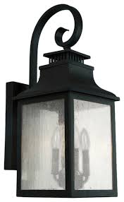 Morgan 3 Light Exterior Lighting In Imperial Black Finish Traditional Outdoor Wall Lights And Sconces By Y Decor