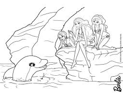 Barbie Friends And A Dolphin Mermaid Coloring Pages Barbie Coloring Pages Mermaid Coloring