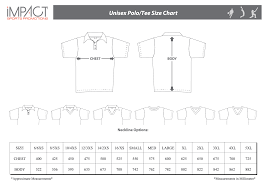 Sizing Chart Impact Sports