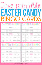 Today i am sharing this free printable candy bar emoji quiz that you can play on halloween or birthday. Free Printable Easter Bingo Cards For One Sweet Easter Play Party Plan