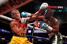Floyd mayweather jr and logan paul face off before their boxing fight tonight. Rbwbimfx6htrgm