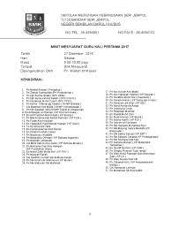 Maybe you would like to learn more about one of these? Minit Mesyuarat Guru Kali Pertama 2017