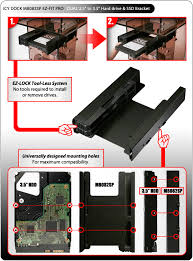 Mb082sp 2 5 Ssd Hdd Brackets Ssd Mounting Brackets Upgrade Kits Icy Dock Manufacturer Removable Enclosure Screwless Hard Drive Enclosure Sas Sata Mobile Rack Dvr Surveillance Recording Video Audio Editing Sata Portable Hard Drive Enclosure