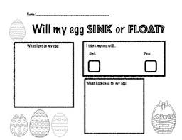 egg sink or float worksheets & teaching