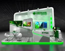 Exhibition Stand For Sberbank On Behance Exhibition Stand Exhibition Stand Design Exhibition