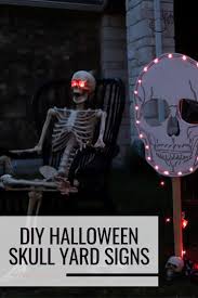 Diy christmas decorations outdoor skeleton. How To Make Diy Spooky Skull Yard Signs For Halloween