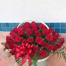 Shop our florist delivered flowers perfect for every occasion. 100 Red Roses Basket By Hilton S Flowers