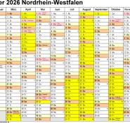 Kalender 2026 NRW (Nordrhein-Westfalen): 10 PDF-Vorlagen