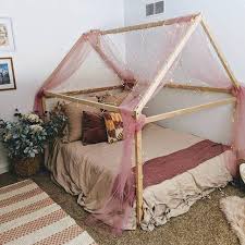 Wood Bed Full Double Toddler Bed Frame Tent Bed Wooden Etsy In 2020 Toddler Bed Frame House Frame Bed Bed Tent