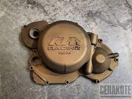 Big Version Of The 1st Project Picture Not Just Guns Motorcycles Restoration Engine Cover Burnt Bronze H 148q Ktm Racing Dirt Cerakote Ktm Graphic Kit
