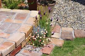 アンティークレンガの隙間に作るおしゃれな花壇 花壇 庭 お庭