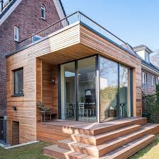 Holzanbau An Ein 20er Jahre Rotklinkerhaus Hh Alsterdorf Architekt Abd Rabbo Holzanbau Klinkerhaus Anbau Haus