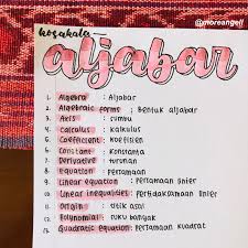 Kosakata Kuantitatif Bahasa Inggris Kalkulus Kosakata Bahasa