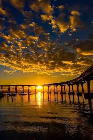 Yellow Sunset San Diego Coronado Bridge Coronado Bridge Coronado Island San Diego Beautiful Places